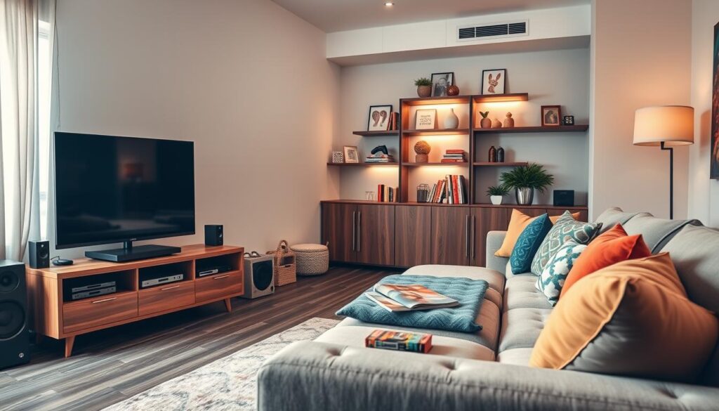 entertainment center organization